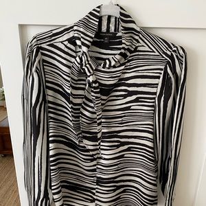 NWOT Banana Republic Zebra Blouse